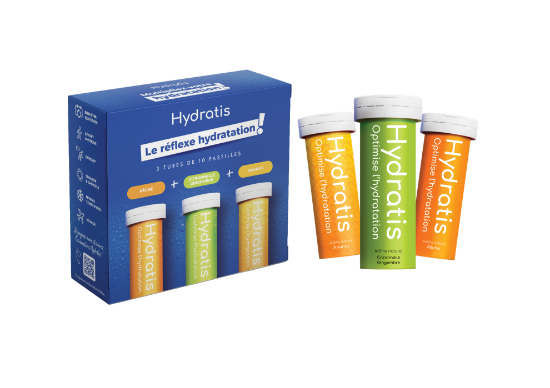 Image sur HYDRATIS  - Le reflexe hydratation 3 tubes de 10 pastilles