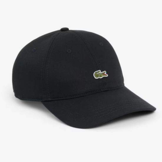 Image sur LACOSTE - Casquette en twill de coton unisexe noire